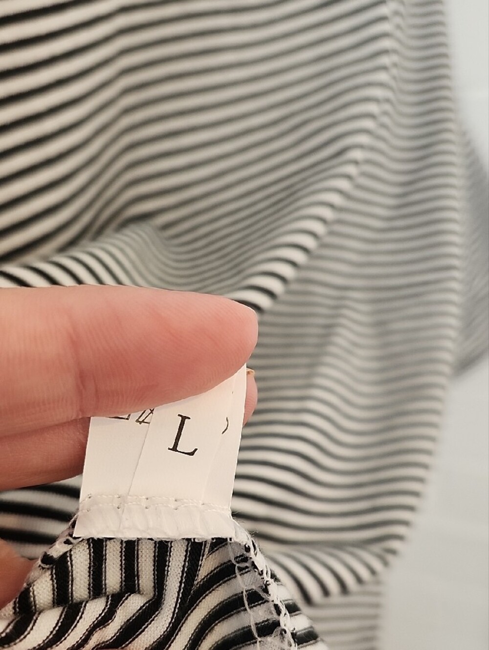 Striped Crop Tee & Shorts Sleep Set, Large - Picture 3 of 9
